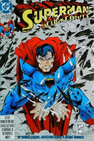 Couverture de ACTION COMICS (1938) #676 - par Art Thibert - lecubeacomics.com