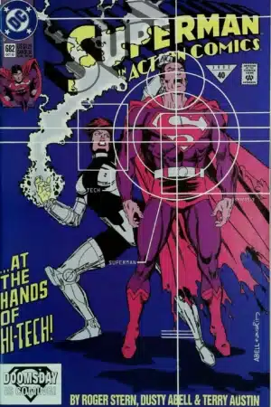 Couverture de ACTION COMICS (1938) #682 - par Dusty Abell - lecubeacomics.com