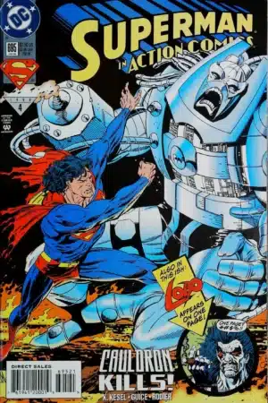 Couverture de ACTION COMICS (1938) #695 - par Ed Hannigan - lecubeacomics.com