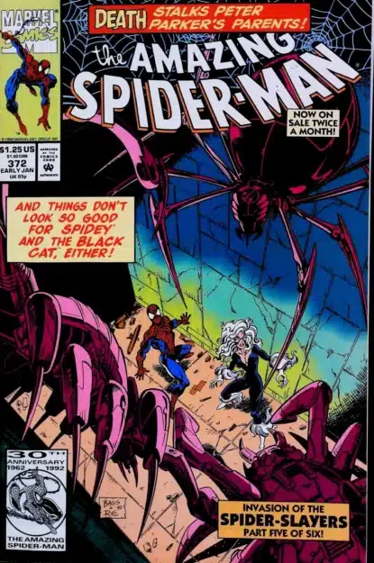 AMAZING SPIDER-MAN (1963) #372 - Marvel - lecubeacomics.com Couverture de AMAZING SPIDER-MAN (1963) #372 - par Mark Bagley - lecubeacomics.com