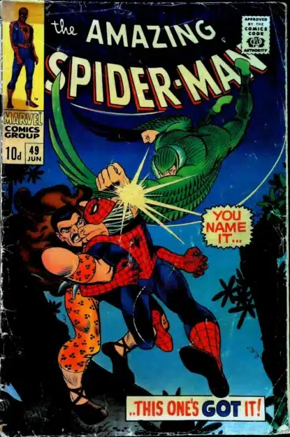 Couverture de AMAZING SPIDER-MAN (1963) #49 - par John Romita - lecubeacomics.com