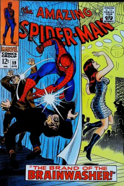 AMAZING SPIDER-MAN (1963) #59 - Marvel - lecubeacomics.com Couverture de AMAZING SPIDER-MAN (1963) #59 - par John Romita - lecubeacomics.com