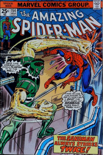 Couverture de AMAZING SPIDER-MAN (1963) #154 - par John Romita - lecubeacomics.com