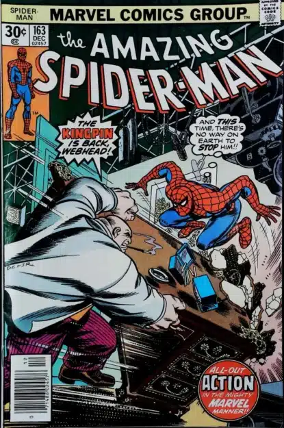 AMAZING SPIDER-MAN (1963) #163 - Marvel - lecubeacomics.com Couverture de AMAZING SPIDER-MAN (1963) #163 - par Dan Crespi - lecubeacomics.com