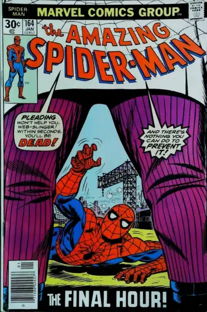 AMAZING SPIDER-MAN (1963) #164 - Marvel - lecubeacomics.com Couverture de AMAZING SPIDER-MAN (1963) #164 - par John Romita - lecubeacomics.com