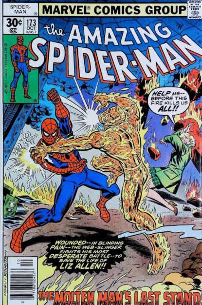 Couverture de AMAZING SPIDER-MAN (1963) #173 - par John Costanza - lecubeacomics.com