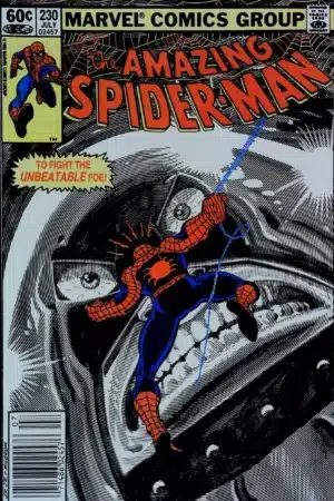 Couverture de AMAZING SPIDER-MAN (1963) #230 - par John Romita Jr. - lecubeacomics.com