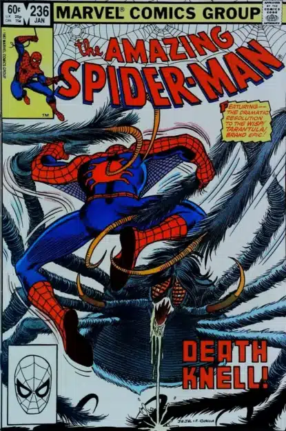 Couverture de AMAZING SPIDER-MAN (1963) #236 - par John Romita Jr. - lecubeacomics.com