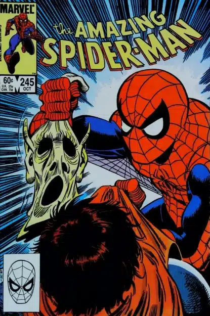 Couverture de AMAZING SPIDER-MAN (1963) #245 - par John Romita Jr. - lecubeacomics.com