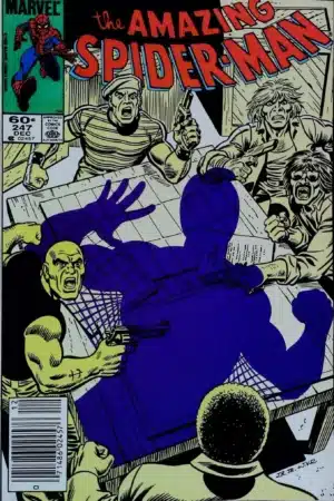 Couverture de AMAZING SPIDER-MAN (1963) #247 - par John Romita Jr. - lecubeacomics.com