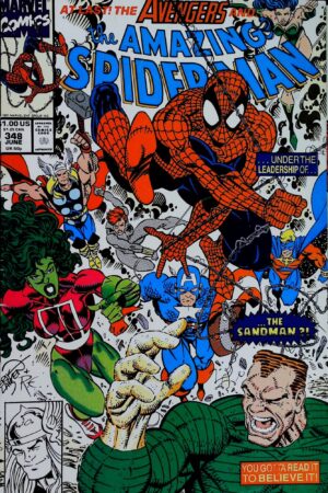 Couverture de AMAZING SPIDER-MAN (1963) #348 - par Erik Larsen - lecubeacomics.com