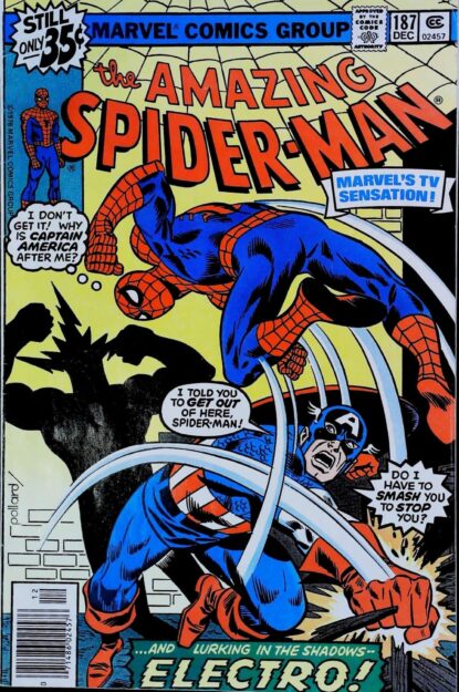 Couverture de AMAZING SPIDER-MAN (1963) #187 - par Frank Giacoia - lecubeacomics.com