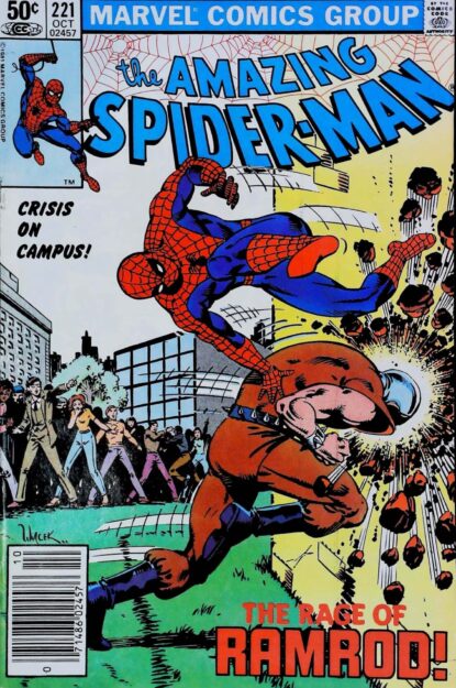 Couverture de AMAZING SPIDER-MAN (1963) #221 - par Bob Wiacek - lecubeacomics.com