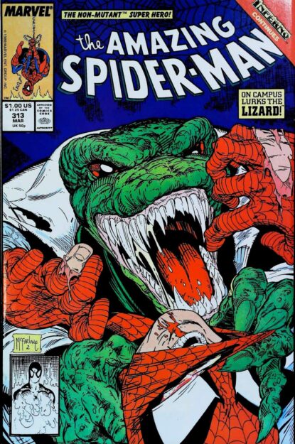 Couverture de AMAZING SPIDER-MAN (1963) #313 - par Todd McFarlane - lecubeacomics.com