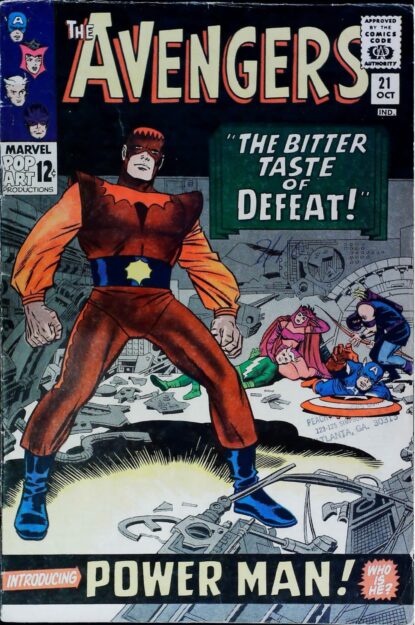 Couverture de AVENGERS (1963) #21 - par Jack Kirby - lecubeacomics.com