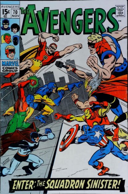 Couverture de AVENGERS (1963) #70 - par Sal Buscema - lecubeacomics.com