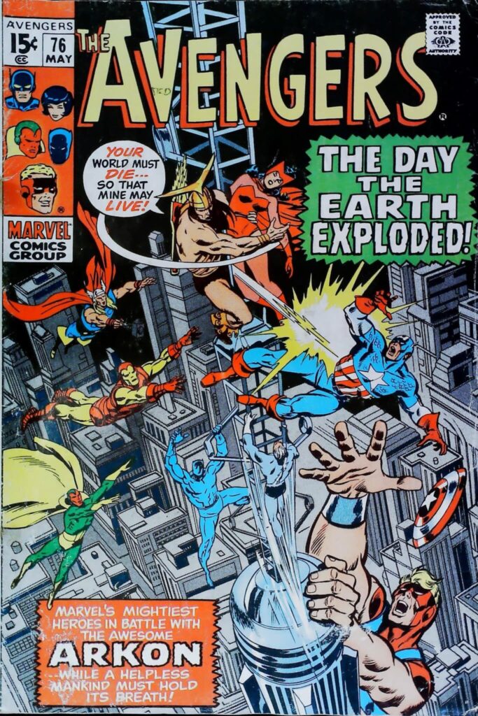 Avengers #76, vue de l'exemplaire
