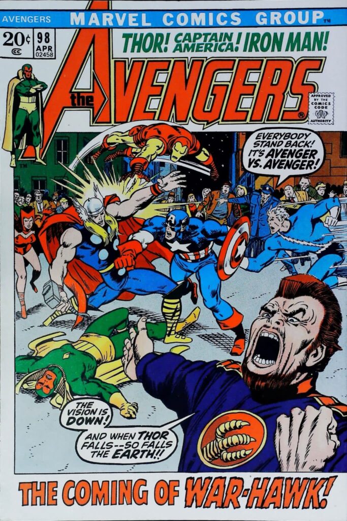 Avengers #98, vue de l'exemplaire