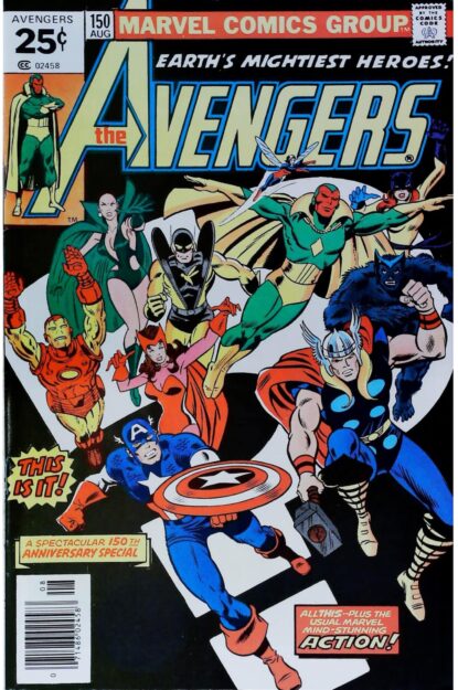 Couverture de AVENGERS (1963) #150 - par George Perez - lecubeacomics.com