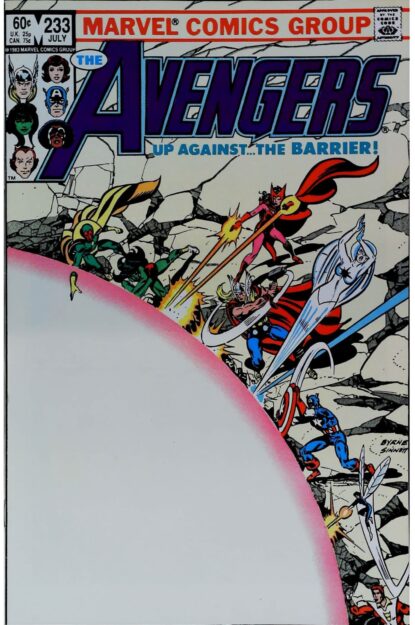 Couverture de AVENGERS (1963) #233 - par John Byrne - lecubeacomics.com