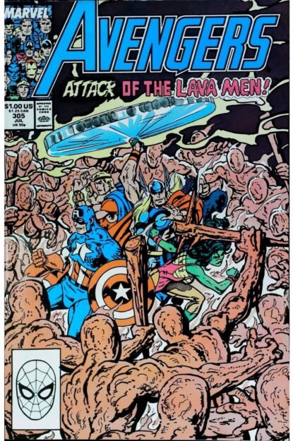 Couverture de AVENGERS (1963) #305 - par John Byrne - lecubeacomics.com