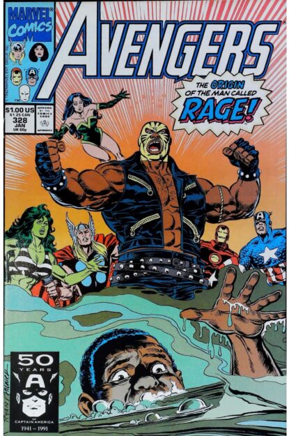 Couverture de AVENGERS (1963) #328 - par Paul Ryan - lecubeacomics.com