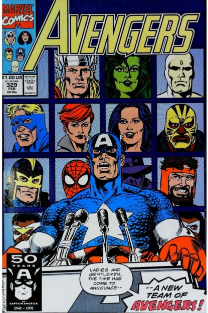 Couverture de AVENGERS (1963) #329 - par Paul Ryan - lecubeacomics.com