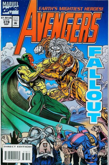 Couverture de AVENGERS (1963) #378 - par Stewart Johnson - lecubeacomics.com