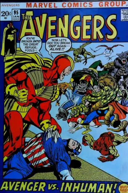 Couverture de AVENGERS (1963) #95 - par Neal Adams - lecubeacomics.com