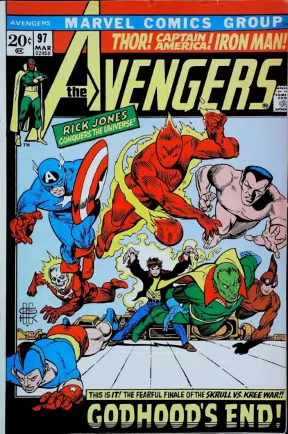 AVENGERS (1963) #97 - Marvel - lecubeacomics.com Couverture de AVENGERS (1963) #97 - par Gil Kane - lecubeacomics.com