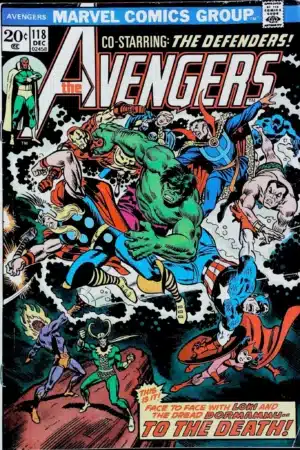 Couverture de AVENGERS (1963) #118 - par Bob Brown - lecubeacomics.com