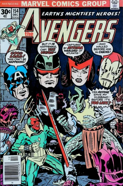 Couverture de AVENGERS (1963) #154 - par Al Milgrom - lecubeacomics.com