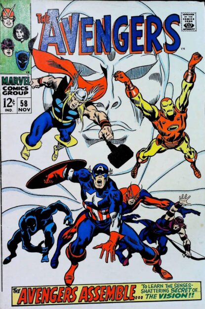 Couverture de AVENGERS (1963) #58 - par John Buscema - lecubeacomics.com