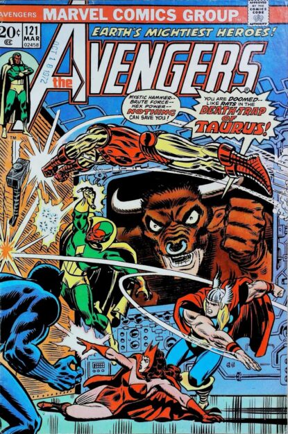 Couverture de AVENGERS (1963) #121 - par Ron Wilson - lecubeacomics.com