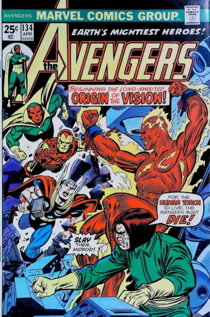 Couverture de AVENGERS (1963) #134 - par Gaspar Saladino - lecubeacomics.com