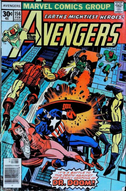 Couverture de AVENGERS (1963) #156 - par Jack Kirby - lecubeacomics.com