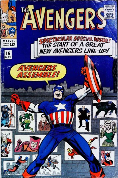 Couverture de AVENGERS (1963) #16 - par Jack Kirby - lecubeacomics.com
