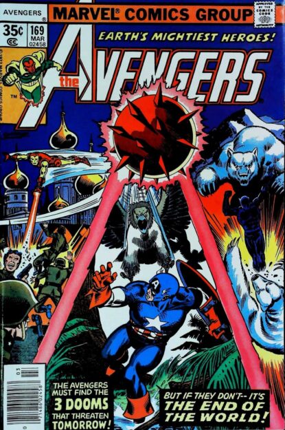 Couverture de AVENGERS (1963) #169 - par Dave Cockrum - lecubeacomics.com