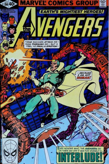 Couverture de AVENGERS (1963) #194 - par George Perez - lecubeacomics.com