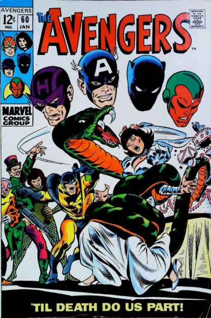 Couverture de AVENGERS (1963) #60 - par John Buscema - lecubeacomics.com