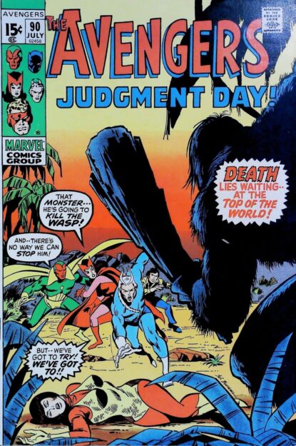 Couverture de AVENGERS (1963) #90 - par Sal Buscema - lecubeacomics.com
