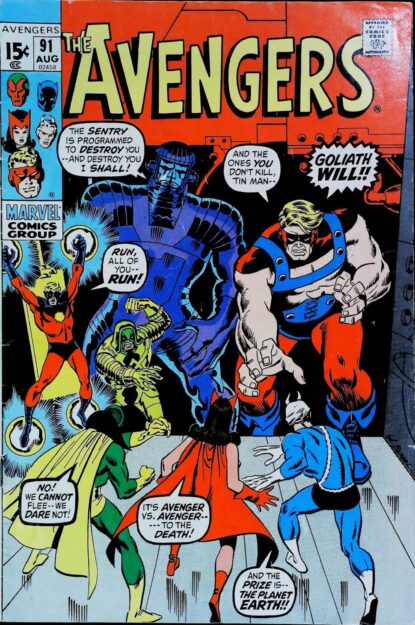 Couverture de AVENGERS (1963) #91 - par Sal Buscema - lecubeacomics.com