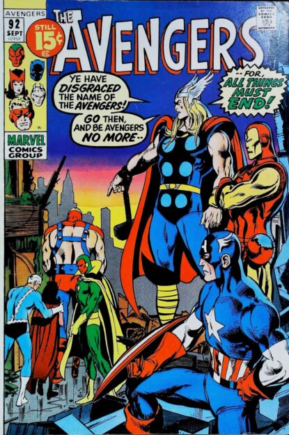 Couverture de AVENGERS (1963) #92 - par Neal Adams - lecubeacomics.com