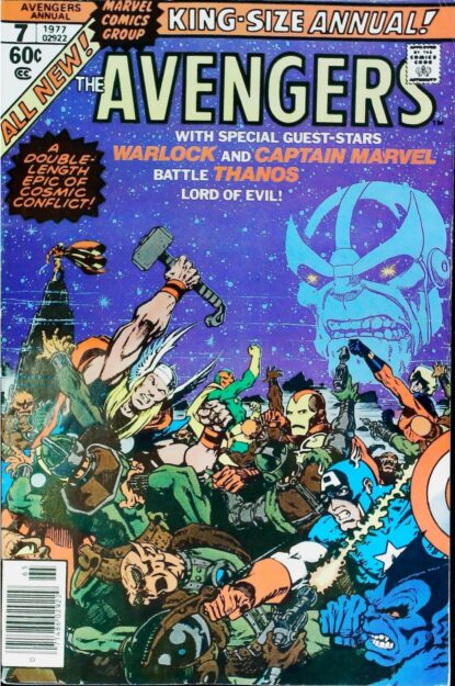 Couverture de AVENGERS (1963) ANNUAL #7 - par Jim Starlin - lecubeacomics.com