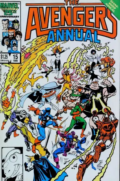 AVENGERS (1963) ANNUAL #15 - Marvel - lecubeacomics.com Couverture de AVENGERS (1963) ANNUAL #15 - par Alex Saviuk - lecubeacomics.com