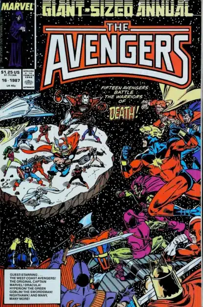 Couverture de AVENGERS (1963) ANNUAL #16 - par Bob Layton - lecubeacomics.com