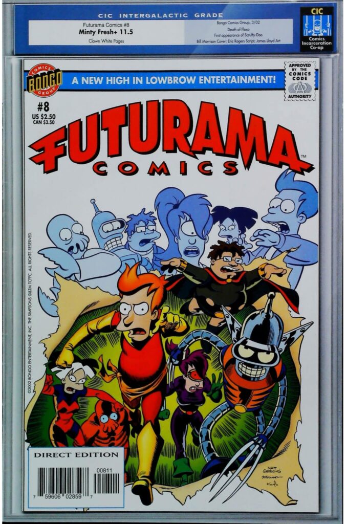 Futurama Comics #8, vue de l'exemplaire