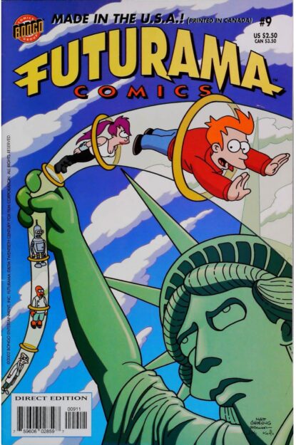 Couverture de FUTURAMA COMICS (2000) #9 - par Bill Morrison - lecubeacomics.com