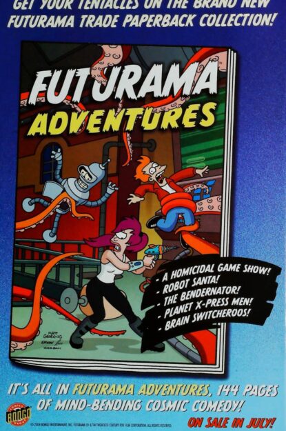 FUTURAMA COMICS (2000) #18 - Bongo - lecubeacomics.com Couverture de FUTURAMA COMICS (2000) #18 - par Bill Morrison - lecubeacomics.com