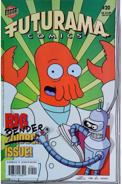 Couverture de FUTURAMA COMICS (2000) #20 - par Jason Ho - lecubeacomics.com